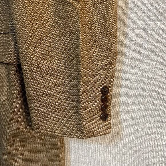 Hickey Freeman Wool Cashmere Blazer Jacket Sport Coat 44L Tan/Brown Classic - Picture 2 of 13
